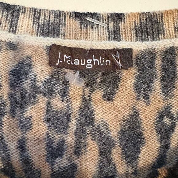 J. McLaughlin 100% Cashmere Sancerre Leopard Print Pullover Sweater Size M - Picture 5 of 5